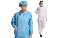 China Clean Room Anti Static ESD Smock Gown Custom Waterproof With Long Sleeve supplier