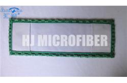 China Microfiber Wet Mop Pads jacquard weave reusable mop replacement pads with pocket supplier