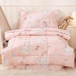 Pink Unicorn Toddler Microfiber Bedding Set - 4 Piece Comforter & Sheets for sale