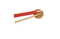 China Custom paper sleeve wrapped chopsticks china wholesale chopsticks with logo supplier
