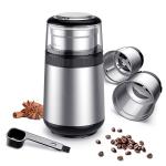 Blade Silver Portable Electric Coffee Grinder Detachable ABS Easy Operation for sale