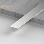 T Shape Stainless Steel Bullnose Tile Trim T6 X 3048mm Silver Hairline Design