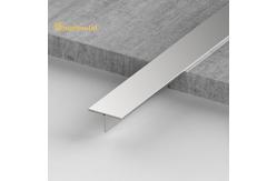 China T Shape Stainless Steel Bullnose Tile Trim T6 X 3048mm Silver Hairline Design supplier