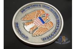 China USA Taekwondo Custom Challenge Coins Soft Enamel Both Side Design 38.1MM supplier
