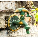 Animal Shaped Handle Antique Brass Outdoor Water Tap And Sprayer for sale