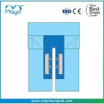Sterile Cardiothoracic Drape With Reinforcement U Split Dual Clear PE Fluid Control Pouches for sale