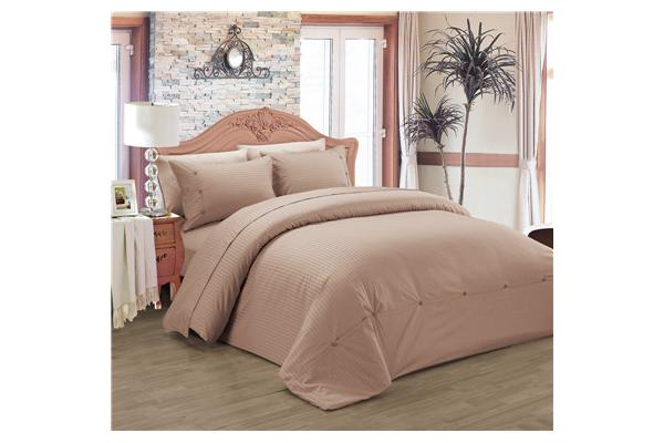 Sateen Stripe 1800 Series Egyptian Cotton 4pcs Duvet Cover Set Home Hotel Use