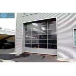 Impact Resistance H3000mm 40cm/S Glass Panel Garage Doors for sale