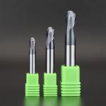 Professional Diamond Coated Carbide HRC70 Graphite Ball End Mills for CNC Mechanical Processing for sale