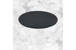 China Matte Black Round Plate Tasteless Melamine Plate Set Dinnerware supplier