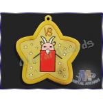 Star Logo Full Colors Custom Plastic Medals Pvc Medallions For Event for sale