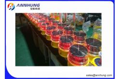 China LED Solar Red Obstruction Light , 10cd Low Intensity Aircraft Warning Light IP68 supplier