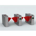 Entrance Security Flap Barrier Gate Pedestrian Turnstile With IR Sensors for sale