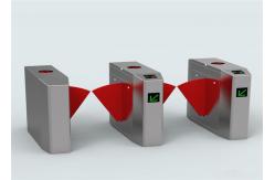 China Entrance Security Flap Barrier Gate Pedestrian Turnstile With IR Sensors supplier