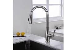 China Cupc Ceramic Disc Cartridge Single Lever Kitchen Faucet With Pull Out Spray supplier