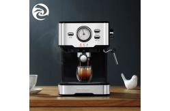 China Italian 220V Home Coffee Machine With Milk Frother Black supplier
