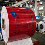 0.38mm Thickness Customised Pattern Laminated Colour Coated Aluminium Coil With Recyclable Material for sale