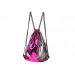 Hot Sale Rose Red and Silver Reversible Sequins Backpack Bag for sale