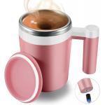 Double Wall Multifunctional Magnetic Stirring Cup Self Stirring Travel Mug for sale