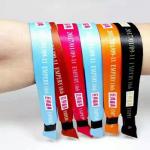 Customization Logo Polyester Woven Cloth Wristbands Concert Promotion Events Gift Adjustable Length Wristbands