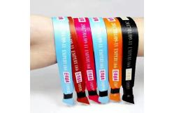 China Customization Logo Polyester Woven Cloth Wristbands Concert Promotion Events Gift Adjustable Length Wristbands supplier