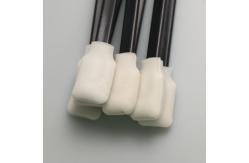 China Flat Square Sponge Head Format Printer Cleaning Foam Swabs With Black Handle supplier