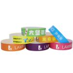 Wholesale Customized PP Paper Event Wristbands With logo pattern word barcode promotional gift wrist band for sale