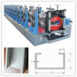 Hydraulic Punching C Channel Cold Roll Forming Machine 3 Ton Manual Decoiler for sale