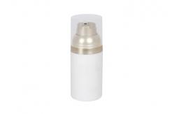 China PP airless pump  bottle 30ml 50ml 75ml  Airless Dispenser Bottle With Clear Over-Cap supplier