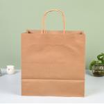 China Food Grade Take Away Kraft Paper Shopping Bags Eco-Friendly White Card Paper Bags For Food for sale