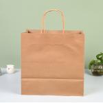 Food Grade Take Away Kraft Paper Shopping Bags White Card Paper Bags for sale