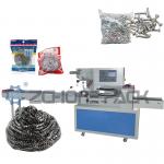 Pillow Flow Packing Machine Bulk Mooncake Biscuit Irregular Material Packaging for sale