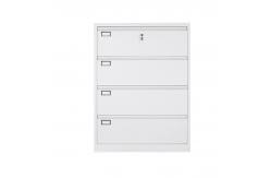 China Metal Storage Shallow Depth Filing Cabinet 4 Drawer supplier
