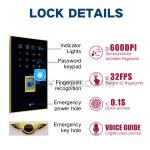 Dual Alarm Simple Design Smart Box Safe Bedside Table Thickened Bolts