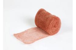 China ODM 38mm Red Copper Wire Mesh , High Strength Compressed Knitted Mesh supplier