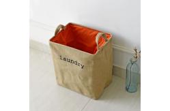 China Jute Wicker Foldable Laundry Basket Stackable Dirty Clothes Hamper supplier