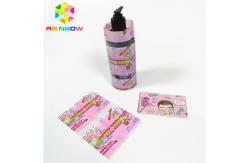 China Pink Adhesive Stickersshrink Wrap Sleeves PVC Material Custom Printed For Bottle Box supplier