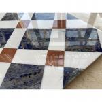 Handmade Square Interior Waterjet Medallions Patterns Marble Stone Floor Tile