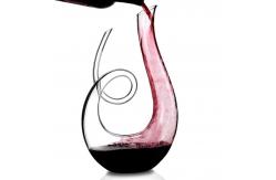 China Modern Hand Blown Glass Decanter , Clear Glass Flat Bottom Wine Decanter supplier