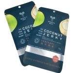 Flat Mylar Pouches Coconut Jerky Packaging Bags With Clear Window for sale