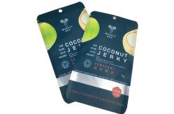 China Flat Mylar Pouches Coconut Jerky Packaging Bags With Clear Window supplier