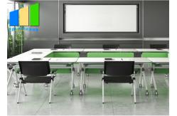 China Modular Meeting Room Folding Desk Folding Office Training Table With Wheels supplier
