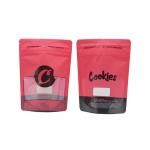 Logo Printing Resealable Mylar ziplockk Bags Pink Color 3.5g With Clear Window for sale