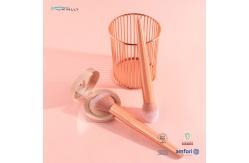 China Single Nylon Hair Angled Foundation Brush With Metal Body Handle supplier