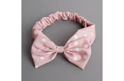 China Fabric Satin Silk Elastic Bow Hair Tie Custom supplier