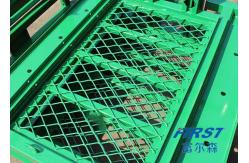 China Green Powder Coated 1.5M Depth 60 Stackable Steel Pallets supplier