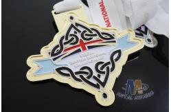 China Gold / Silver / Copper Die Cacting Metal Award Medals One Side With Soft Enamel supplier