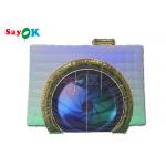 Inflatable Party Tent 3.5*2.8*2.5m LED Light Portable Inflatable Photo Booth White And Golden Color for sale
