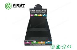 China Customized Matte Black Recyclable Promotion POP Cardboard Paper Counter Display Stand supplier