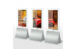 China Clear 8mm Glass Frame 55 Digital Display Multi Media Player Dual Screens supplier